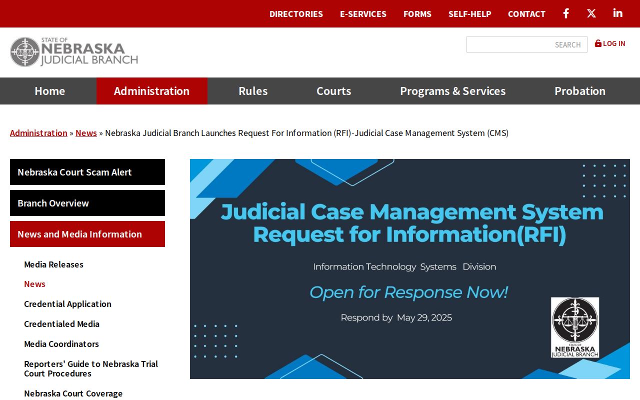 Pawnee County case search case-management modernization notice