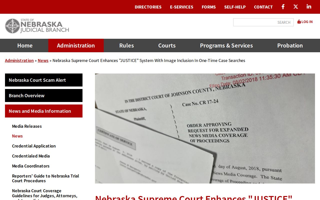 Pawnee County case search one-time document image access