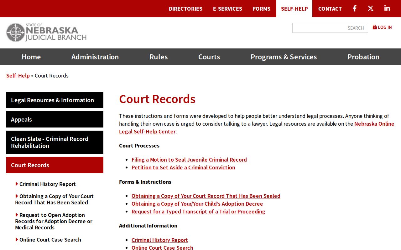 Pawnee County court records self-help resources