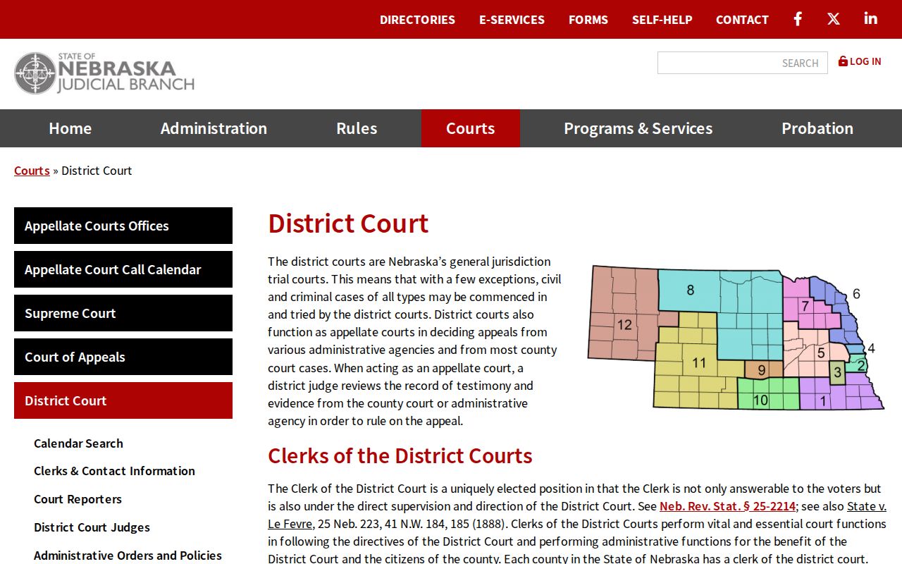 Pawnee criminal docket District Court jurisdiction