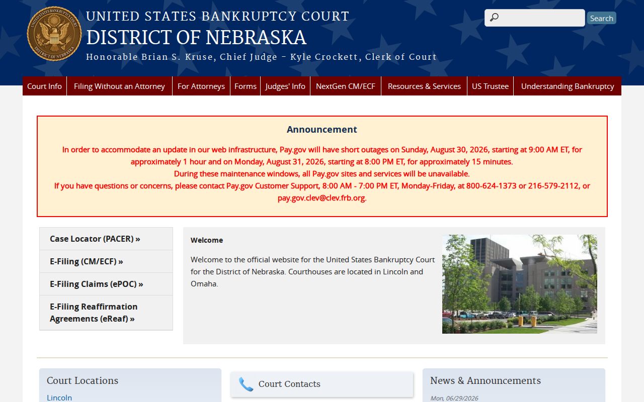 Pawnee County court docket federal bankruptcy court source